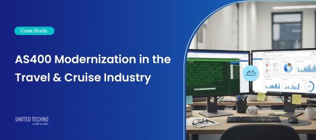 AS400 Modernization for Travel and Cruise Industry by United Techno enabled platform stability, system integration, and real-time operational insights.