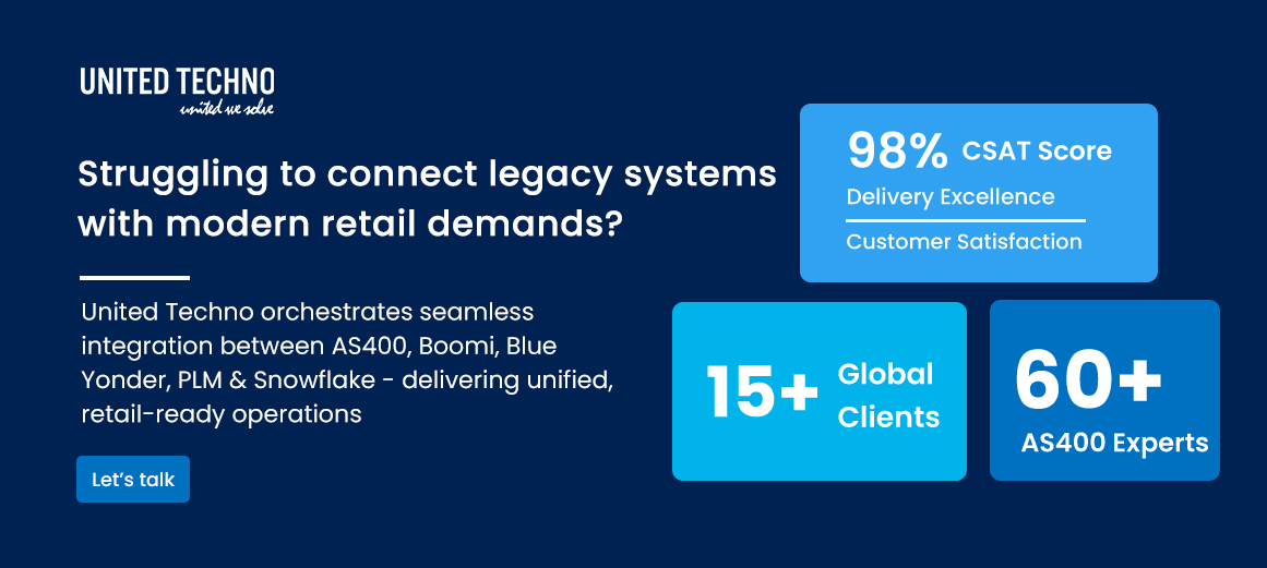 Smart Retail with AS400 Modernization & Integration, Legacy Systems: AS400, Boomi,Blue Yonder